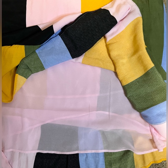 DOLAN Anthropologie Left Coast Audra Drop Waist Colorblock Dress size L - Picture 16 of 16